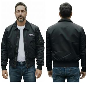 Alpha Industries CWU-45/P Military Flight Jacket X-Large Vintage USA Made F315